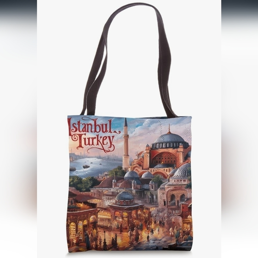 Istanbul Turkey Themed Tote Bag